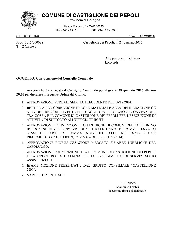 Consiglio 28.01.15